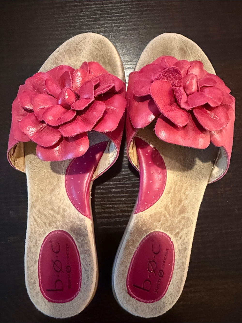 b.o.c. Pink Floral Slide Mules